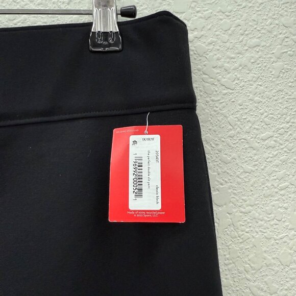 Spanx Perfect Double Split Classic Black Pull On Pants Womens sz 1XT 1X Tall NEW - Picture 3 of 9